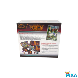 Sealed Pokémon TCG Scarlet & Violet—Obsidian Flames Elite Trainer Box featuring Charmander artwork.