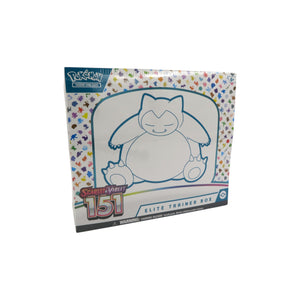 Sealed Pokémon TCG Scarlet & Violet—151 Elite Trainer Box featuring Snorlax artwork.