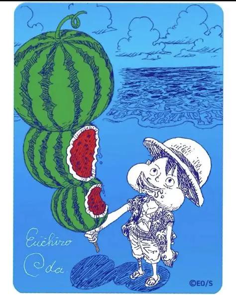Watermelon Luffy X Eiichiro Oda Signature 