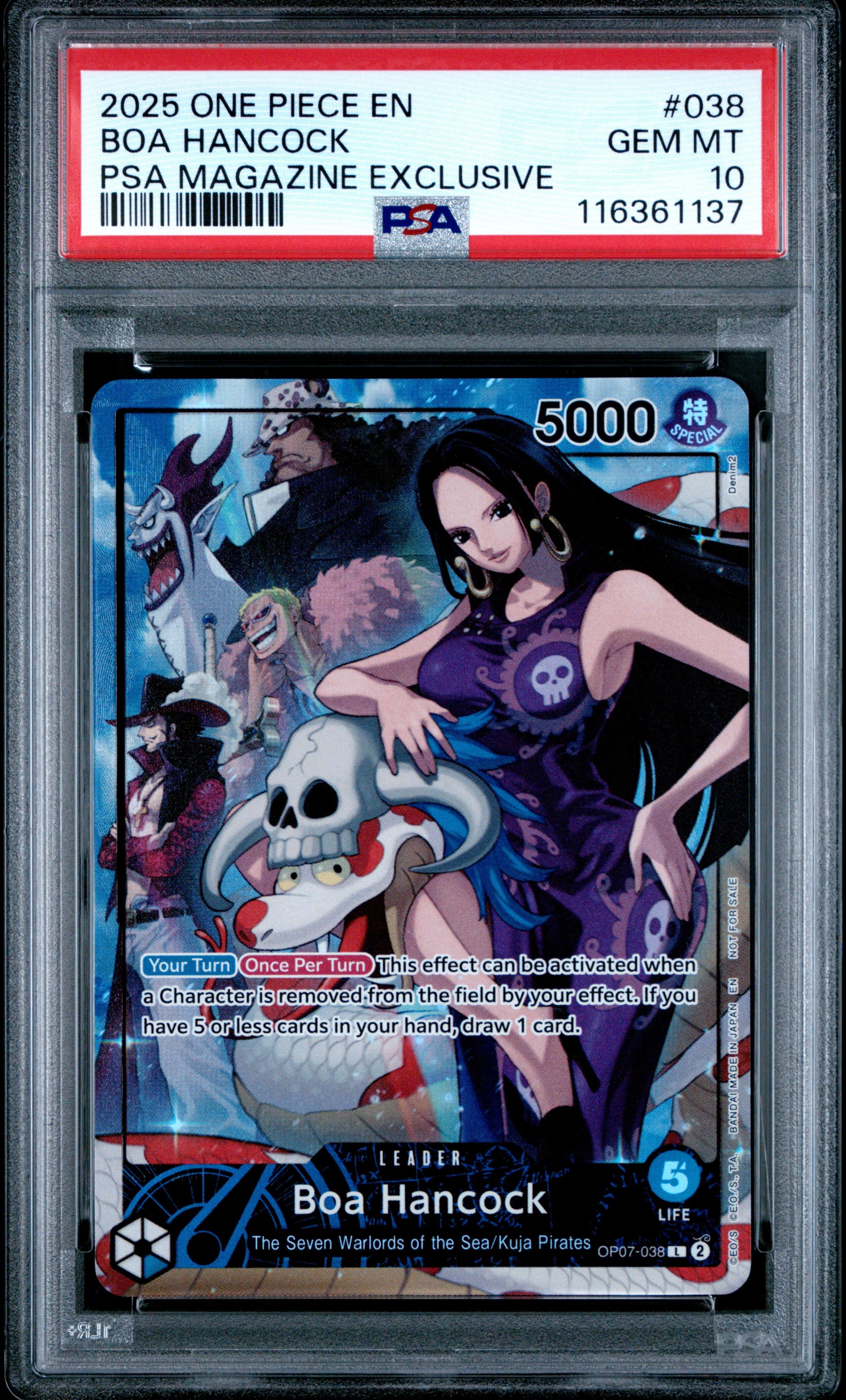 One Piece Card Game: Boa Hancock (PSA Magazine Exclusive) Promo - PSA 10 GEM MINT