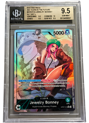 BGS 9.5 Gem Mint Jewelry Bonney OP07-019 Alternate Art Leader One Piece Card