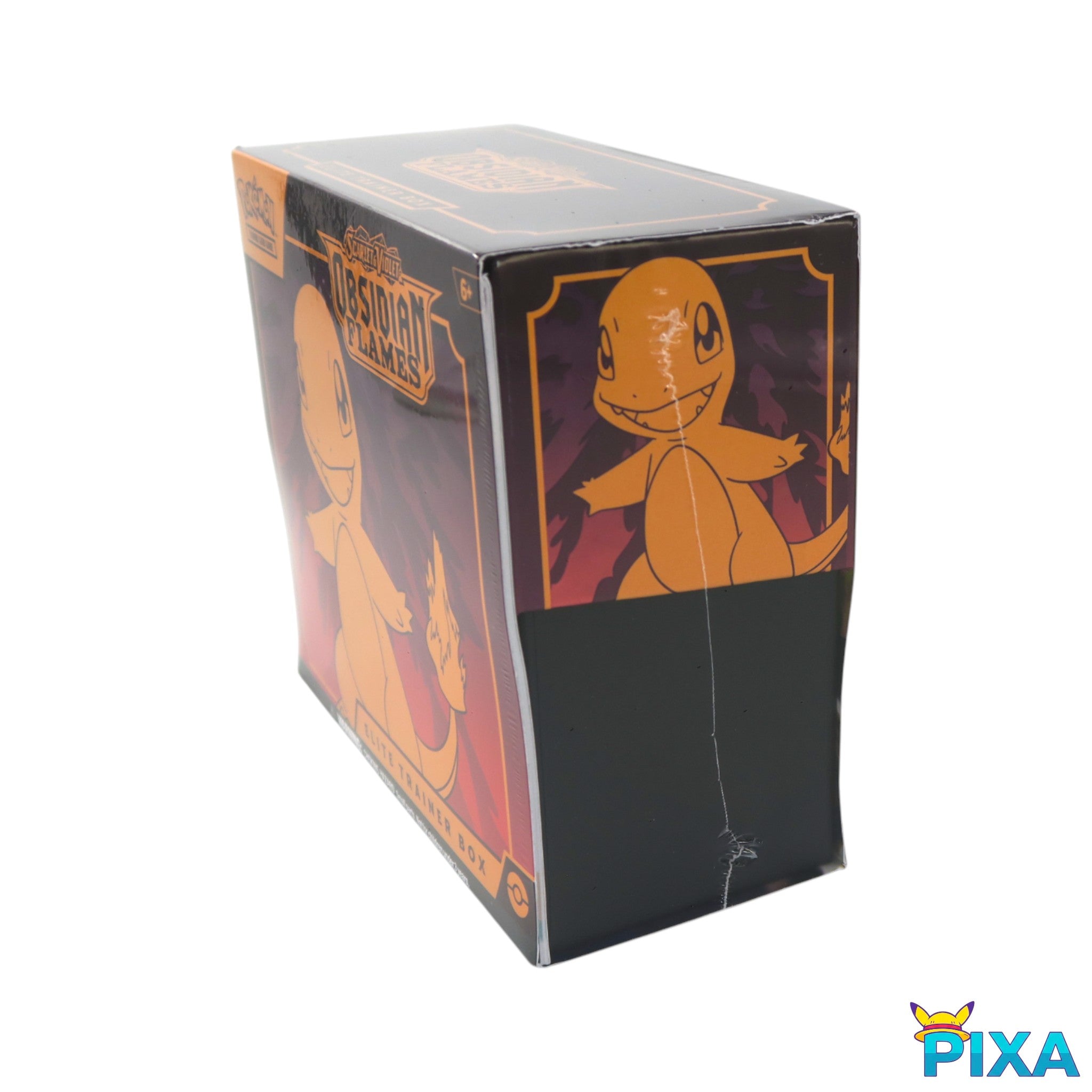 Sealed Pokémon TCG Scarlet & Violet—Obsidian Flames Elite Trainer Box featuring Charmander artwork.