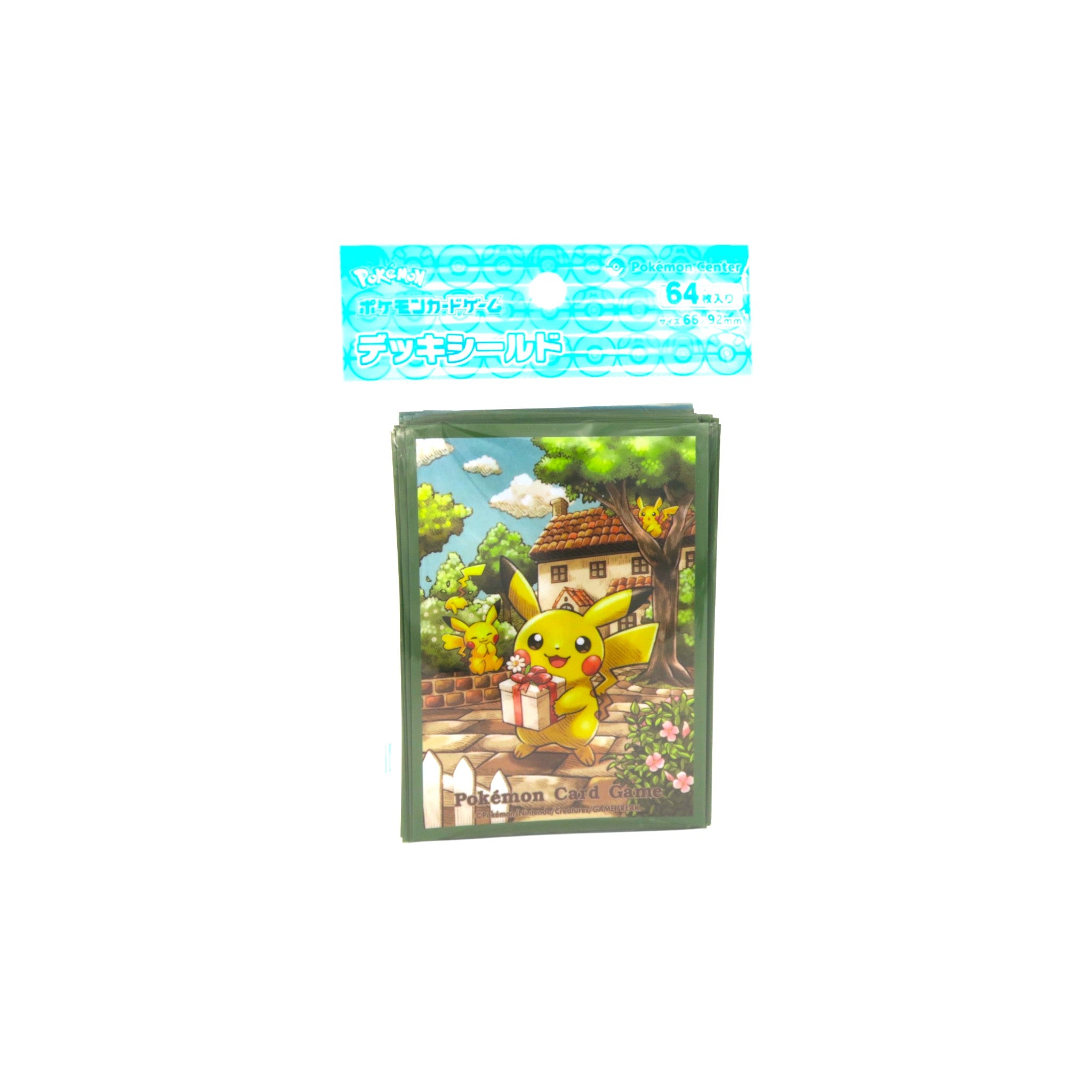 Pokémon Center Deck Shield - Pikachu's Gift (Holiday Collection) (64 Sleeves)