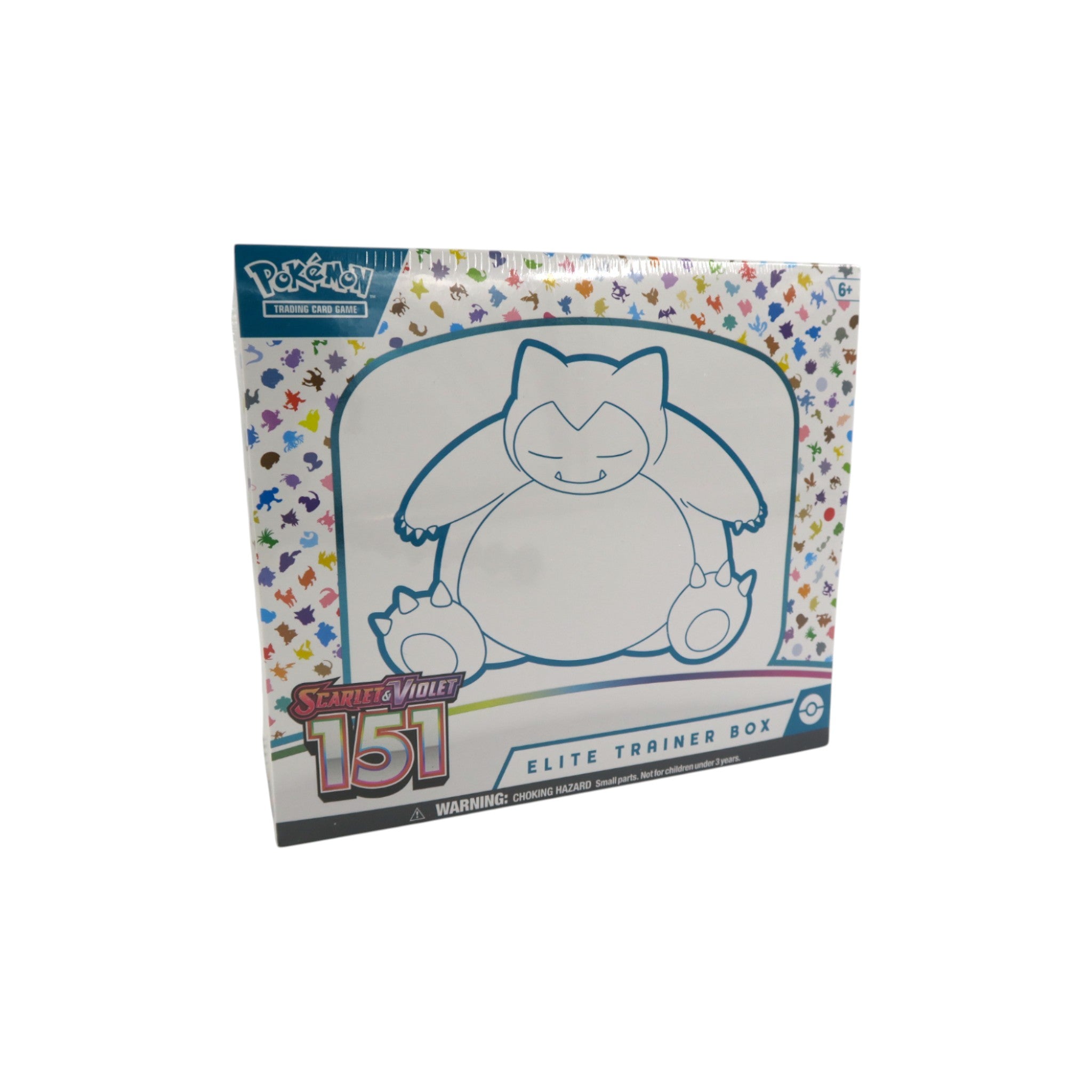 Sealed Pokémon TCG Scarlet & Violet—151 Elite Trainer Box featuring Snorlax artwork.