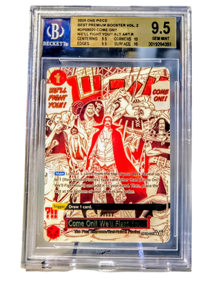 BGS 9.5 Gem Mint Come On We'll Fight You OP09-020 Alternate Art One Piece Card
