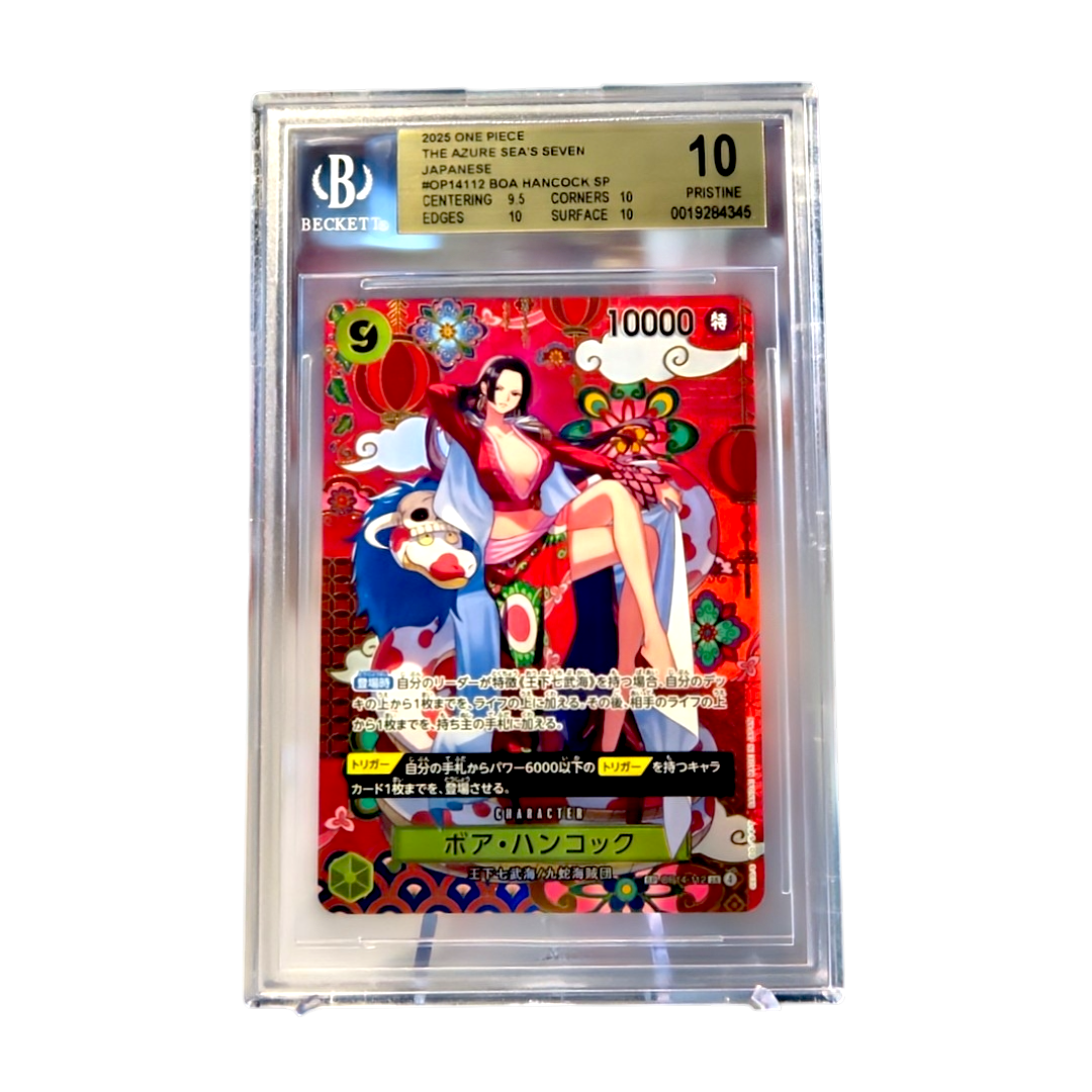 BGS 10 Pristine Boa Hancock OP14-112 SP Special Rare Japanese One Piece Card Gold Label