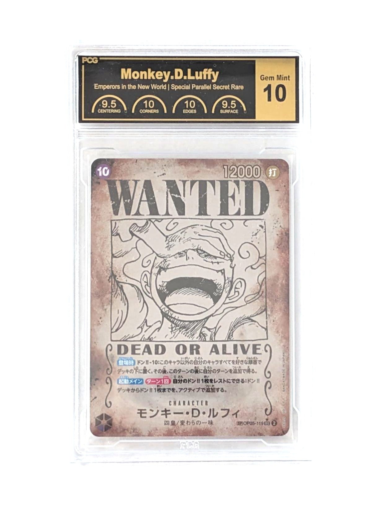 Monkey D. Luffy (Wanted) OP05-119 - PCG 10 GEM MINT - Emperors in the New World (Japanese)