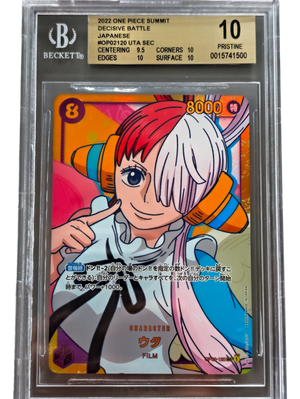 BGS 10 Pristine Uta OP02-120 Secret Rare Parallel Japanese One Piece Card Gold Label