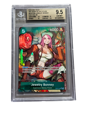 BGS 9.5 Gem Mint Jewelry Bonney OP07-026 Alternate Art One Piece Card Double 10 Subgrades