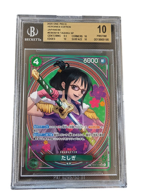 Beckett Graded BGS 10 Pristine Tashigi SP Special Art One Piece Card Game Heroines Edition Japanese Cert 19905185