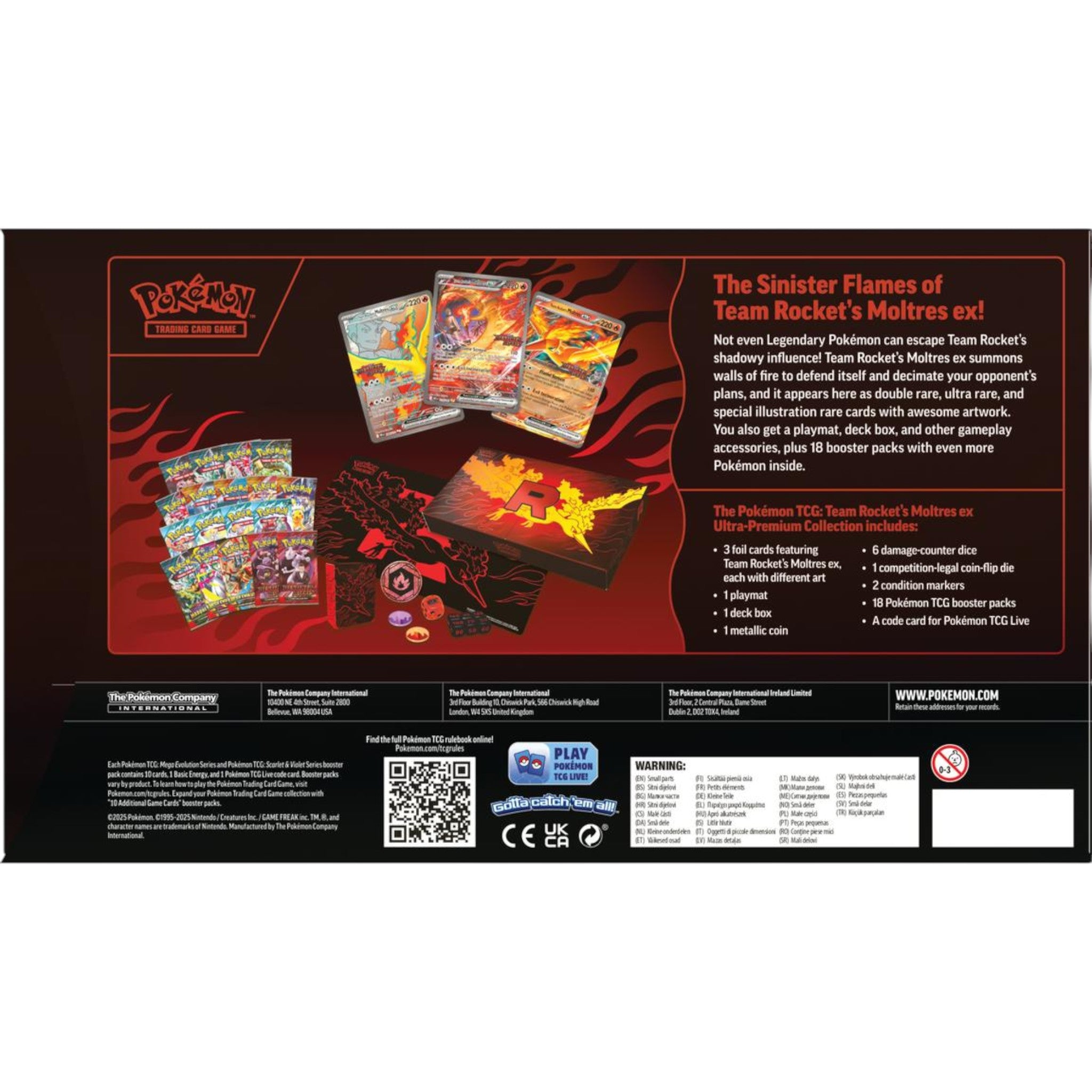 Sealed Pokemon TCG Team Rocket's Moltres ex Ultra-Premium Collection Box with Special Illustration Rare Promo